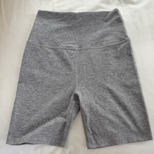 Beyond Yoga Heather Gray Bike Shorts
